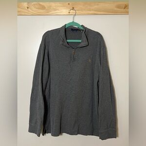 Polo Ralph Lauren Quarter Zip Estate Rib Sweater Gray Men Size XXL